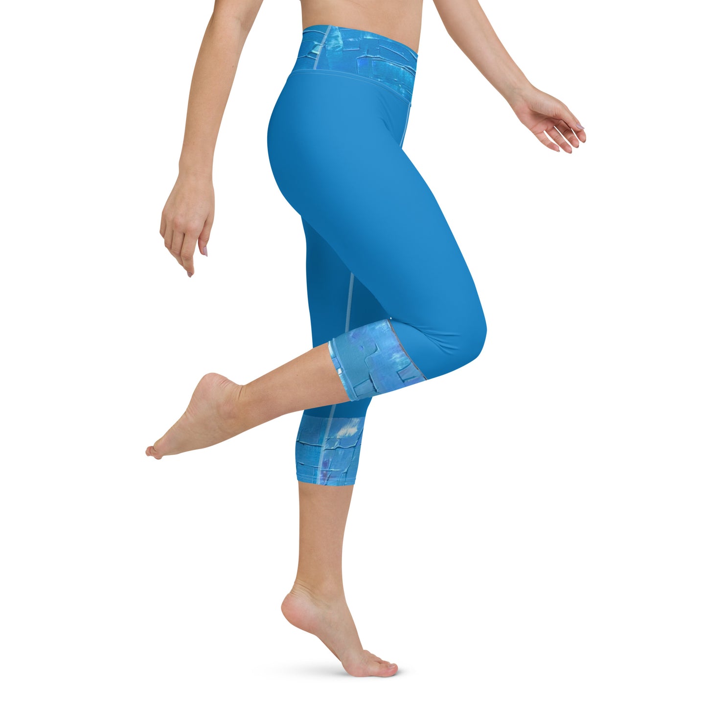 Yoga Capri Leggings - Aqua Marine