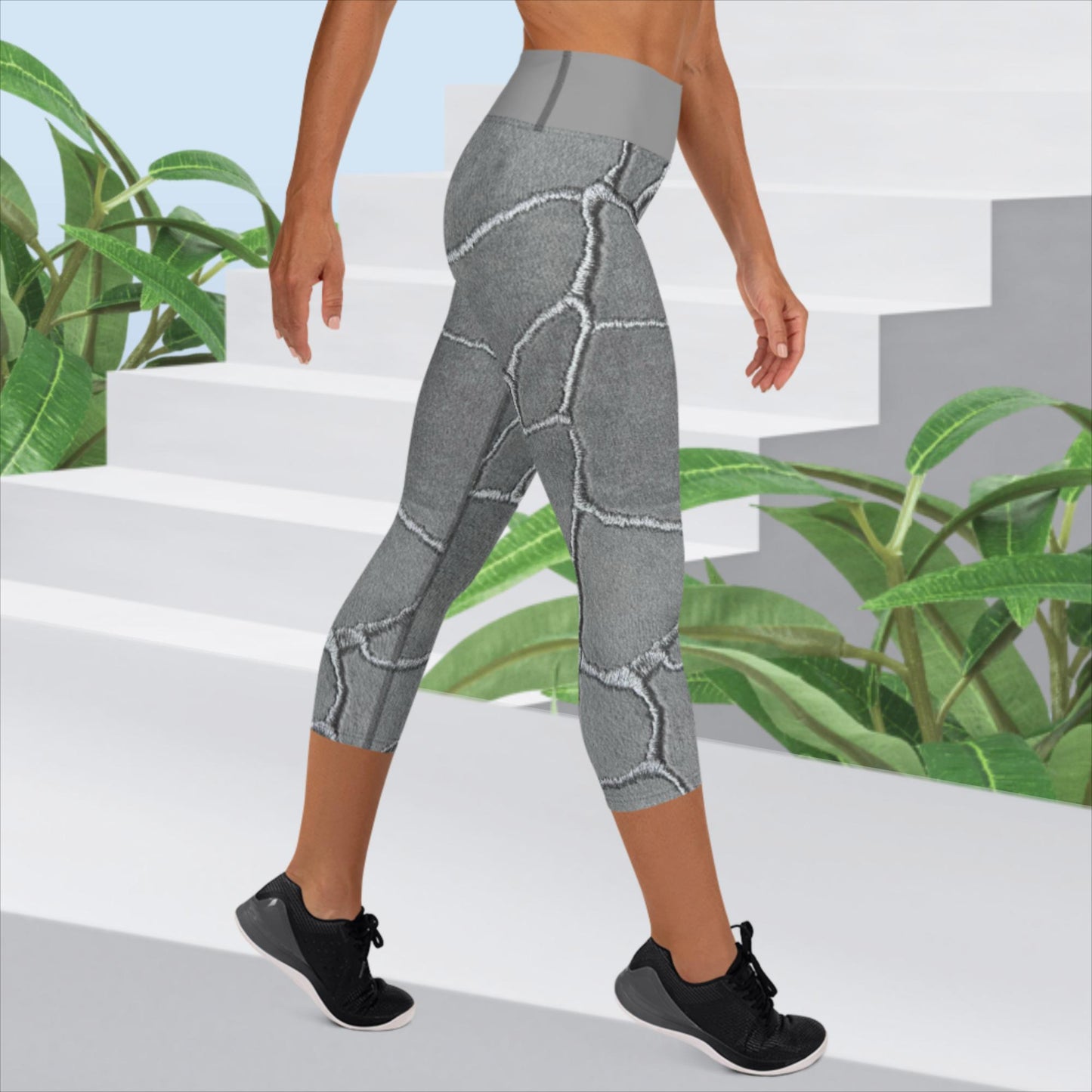 Yoga Capri Leggings - LavaFlow