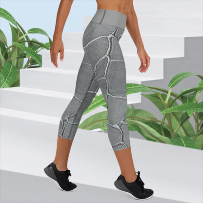 Yoga Capri Leggings - LavaFlow