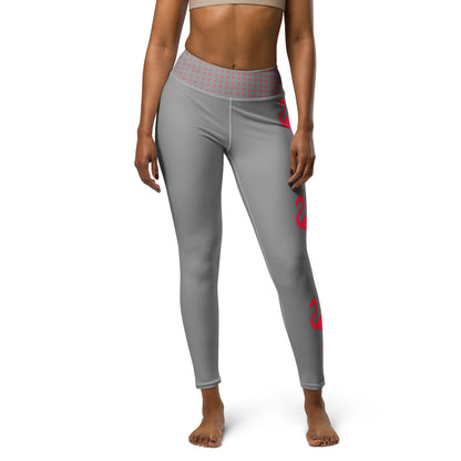 Yoga Leggings - Grey Flamingo