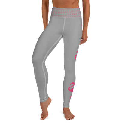 Yoga Leggings - Grey Flamingo