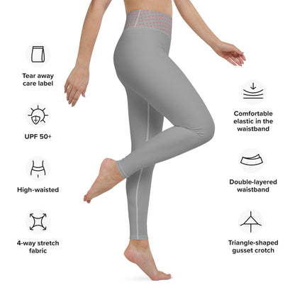 Yoga Leggings - Grey Flamingo
