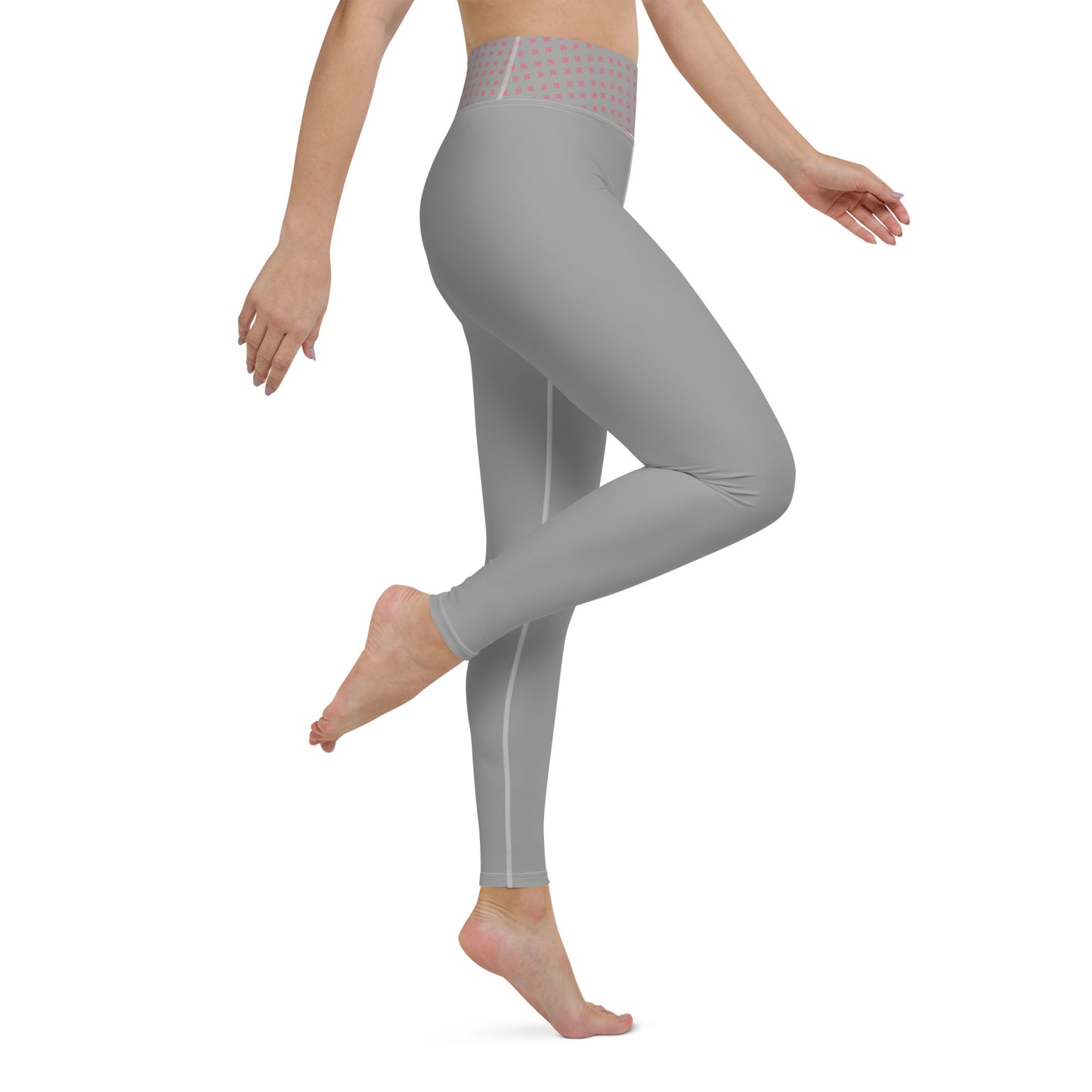Yoga Leggings - Grey Flamingo