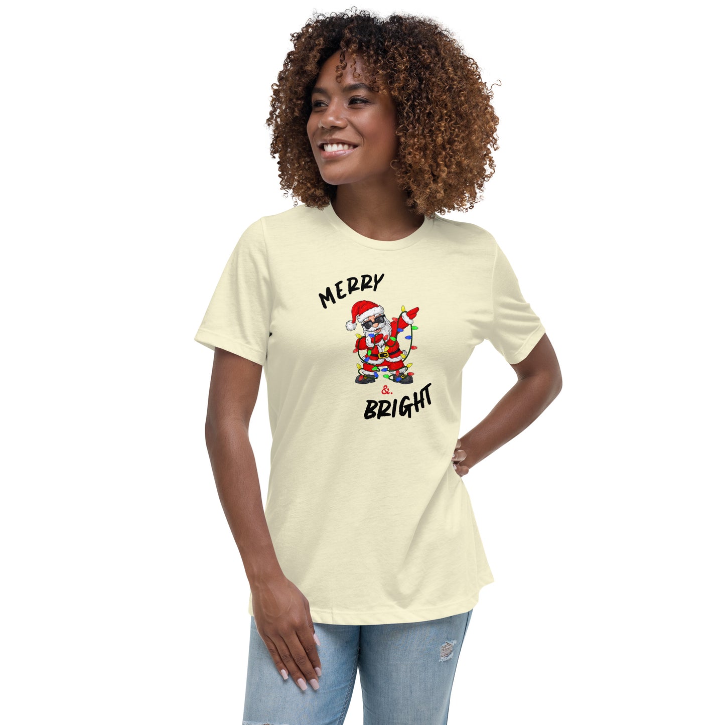 Women's Relaxed T-Shirt - Merry Santa