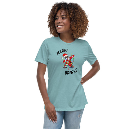 Women's Relaxed T-Shirt - Merry Santa