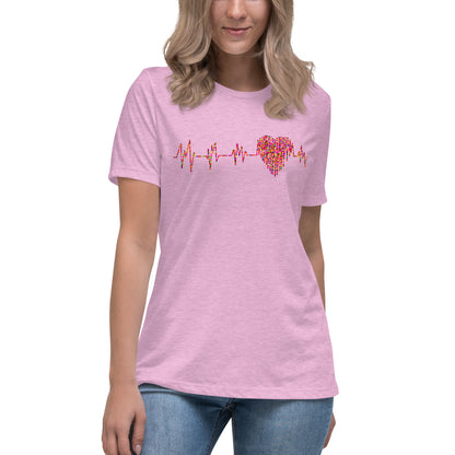 Women's Relaxed T-Shirt - Heart Flutter