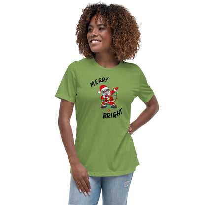 Women's Relaxed T-Shirt - Merry Santa