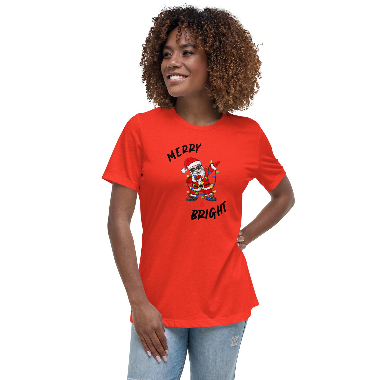 Women's Relaxed T-Shirt - Merry Santa
