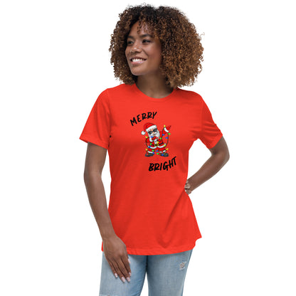 Women's Relaxed T-Shirt - Merry Santa