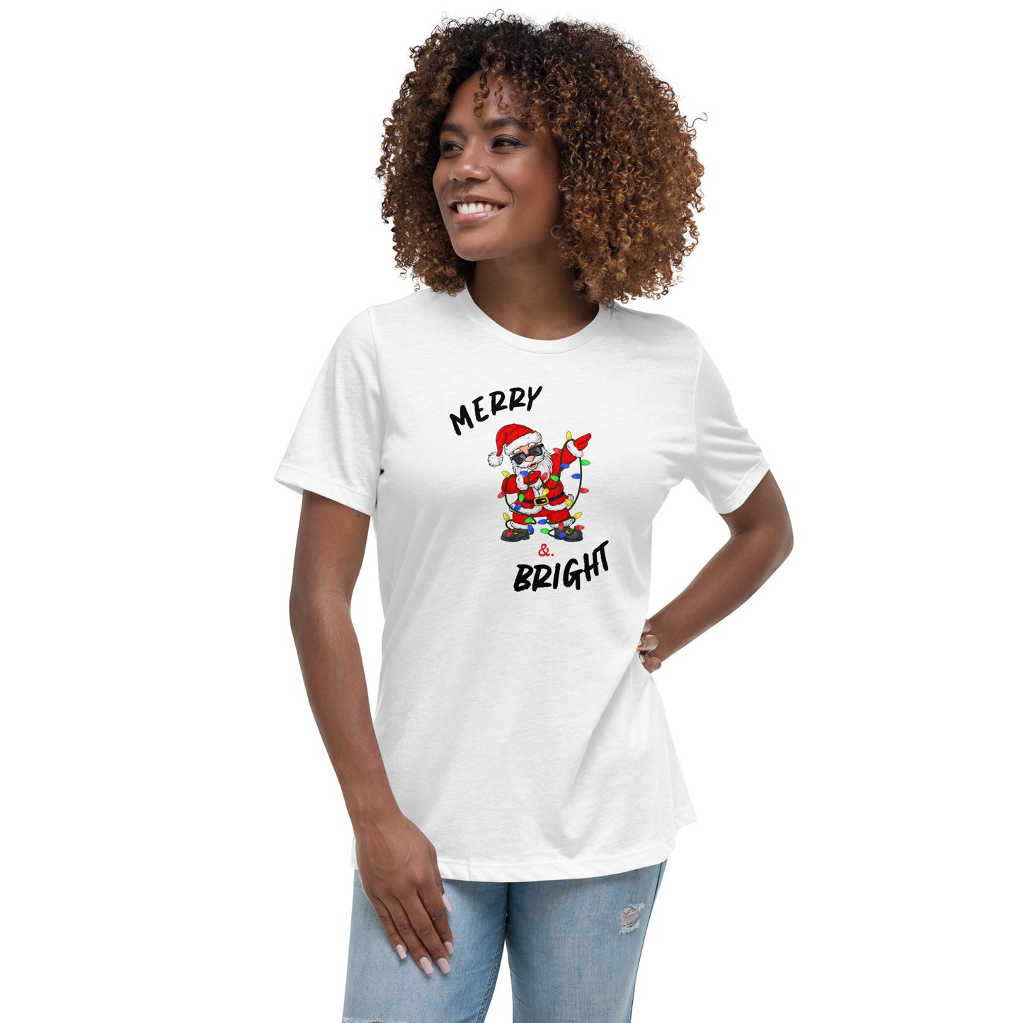 Women's Relaxed T-Shirt - Merry Santa