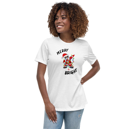 Women's Relaxed T-Shirt - Merry Santa