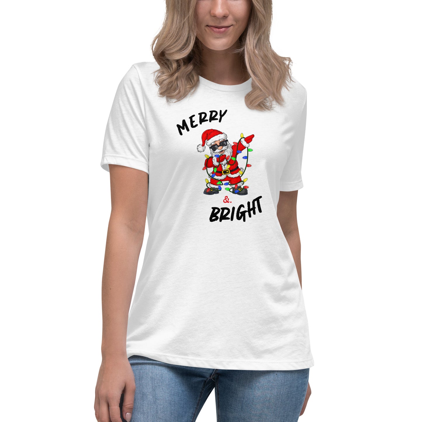 Women's Relaxed T-Shirt - Merry Santa