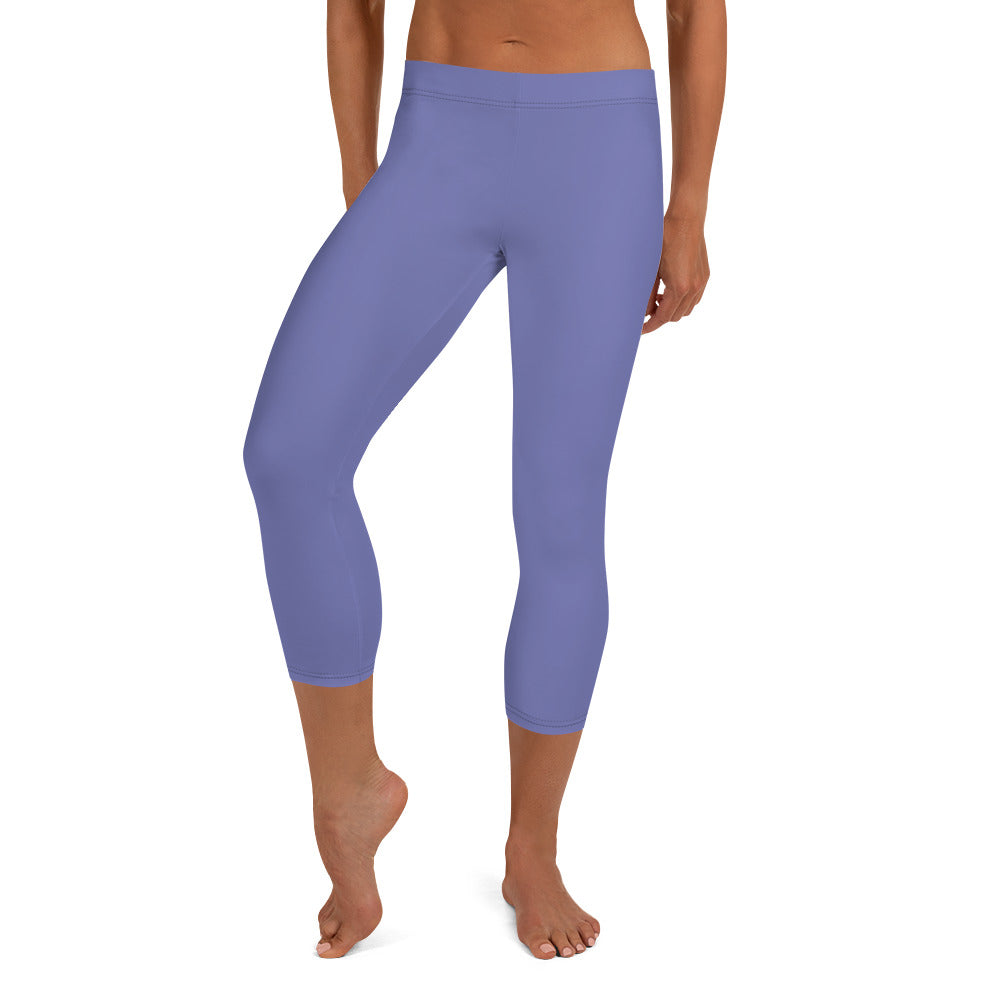 Yoga Capri Leggings - Princess Blue