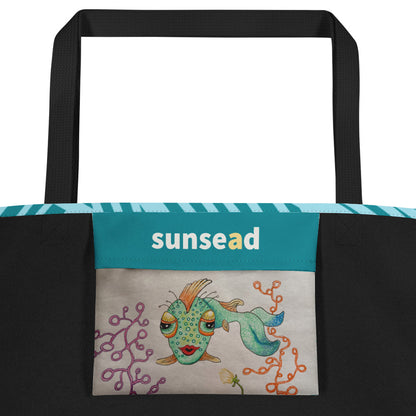 Large Tote Bag - Beach Bones