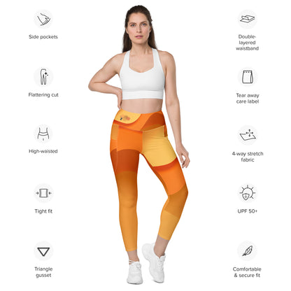 Leggings with pockets - Hummingbird