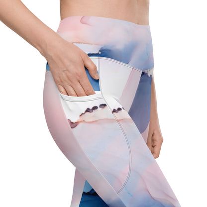 Leggings with pockets - Watercolor