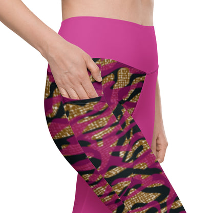 Leggings with pockets - Mauve Magic