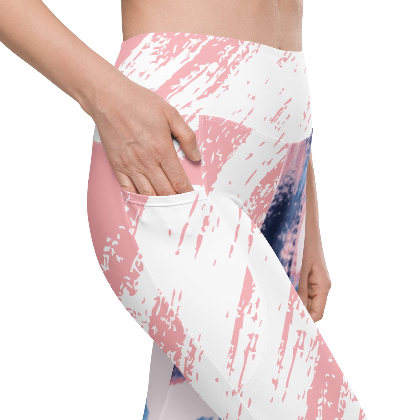 Leggings with pockets- Pink Splash