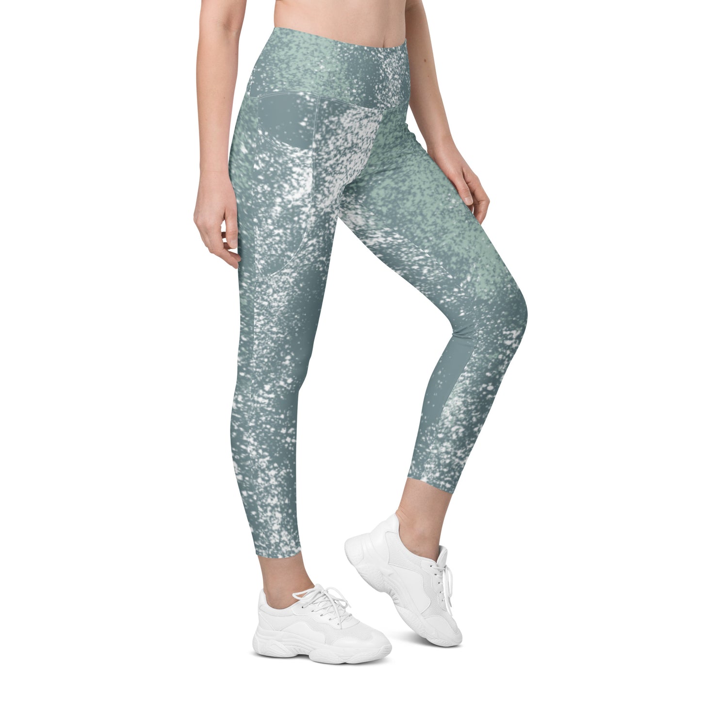 Leggings w/pockets -  Seafoam Splash
