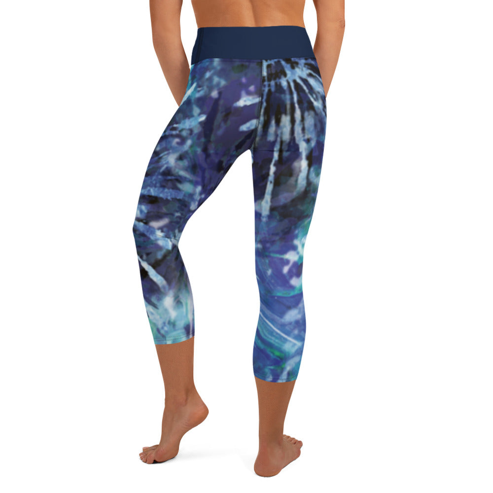Yoga Capri - Splash Blues