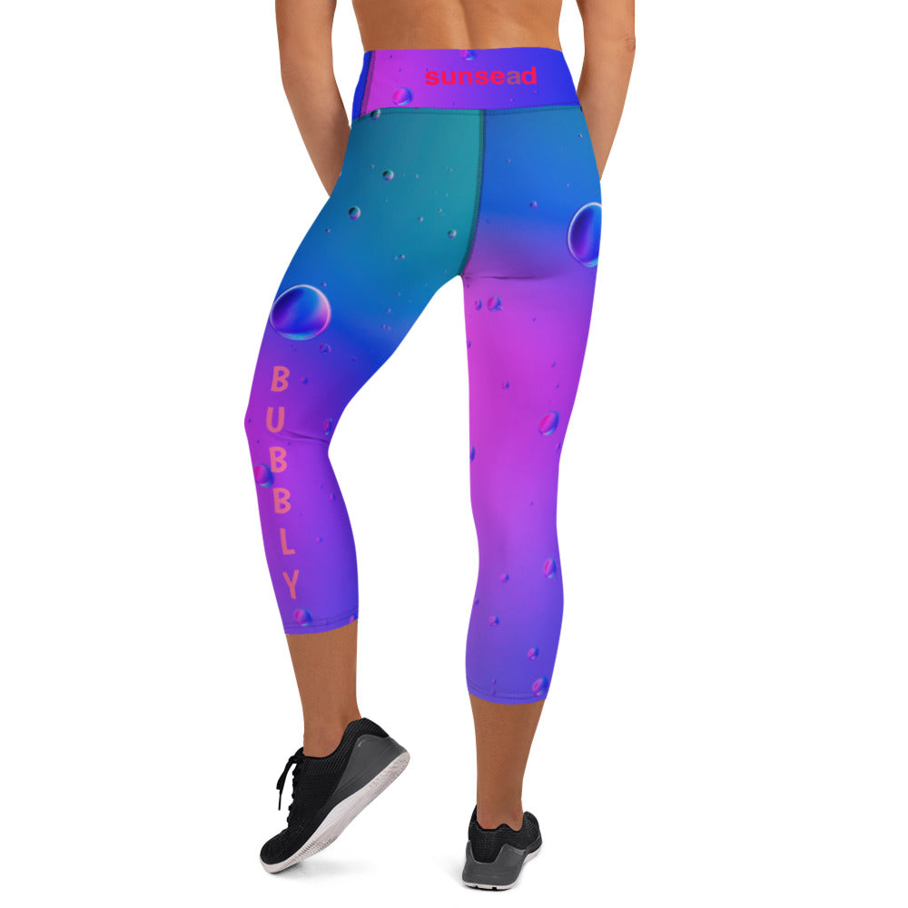 Yoga Capri Leggings Bright n Bubbly