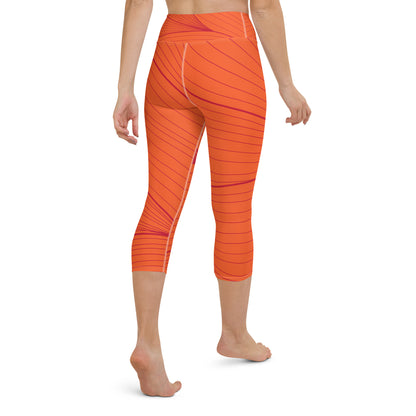 Yoga Capri Leggings - Tangerine