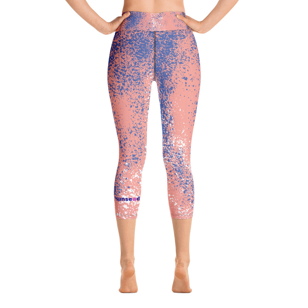 Yoga Capri Leggings - Splash