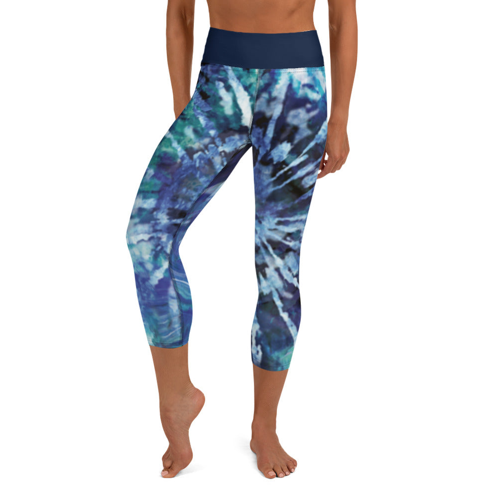 Yoga Capri - Splash Blues