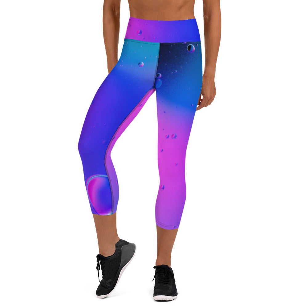 Yoga Capri Leggings Bright n Bubbly