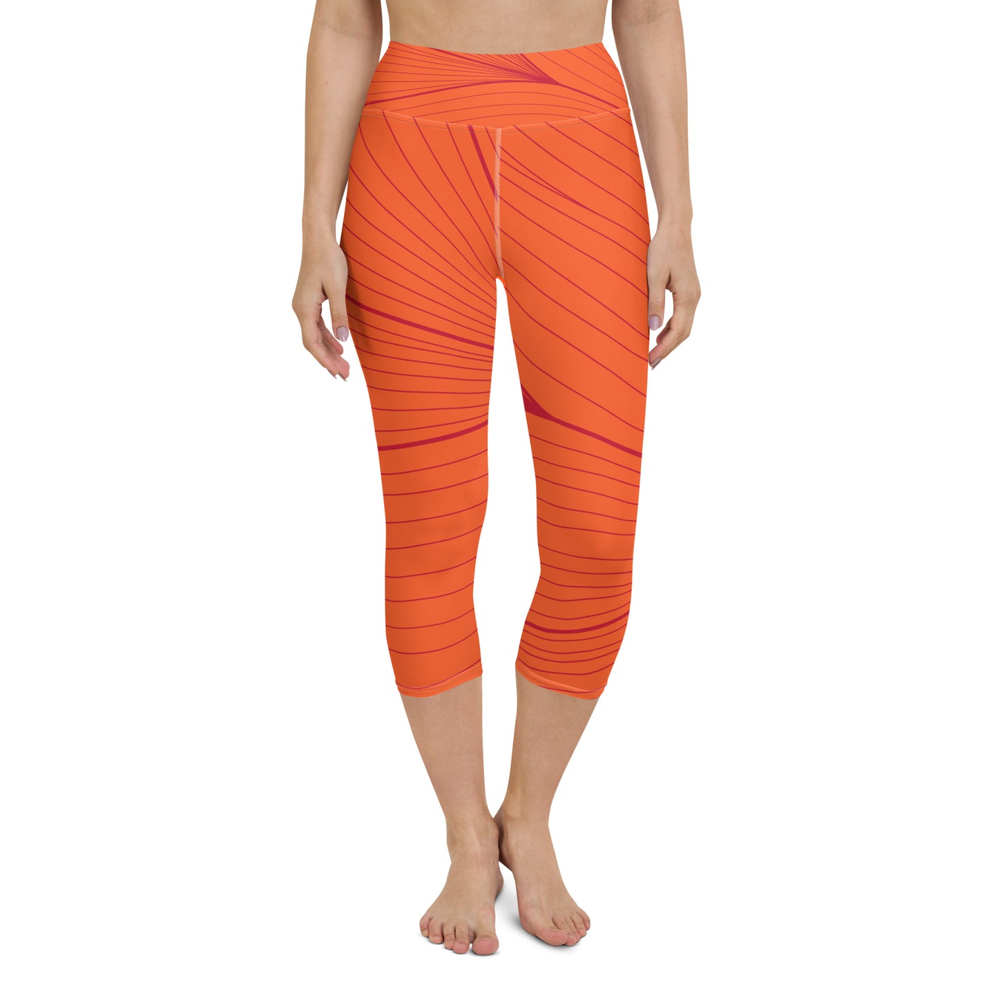 Yoga Capri Leggings - Tangerine