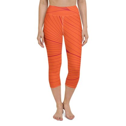 Yoga Capri Leggings - Tangerine