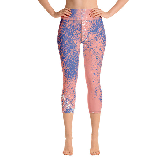 Yoga Capri Leggings - Splash