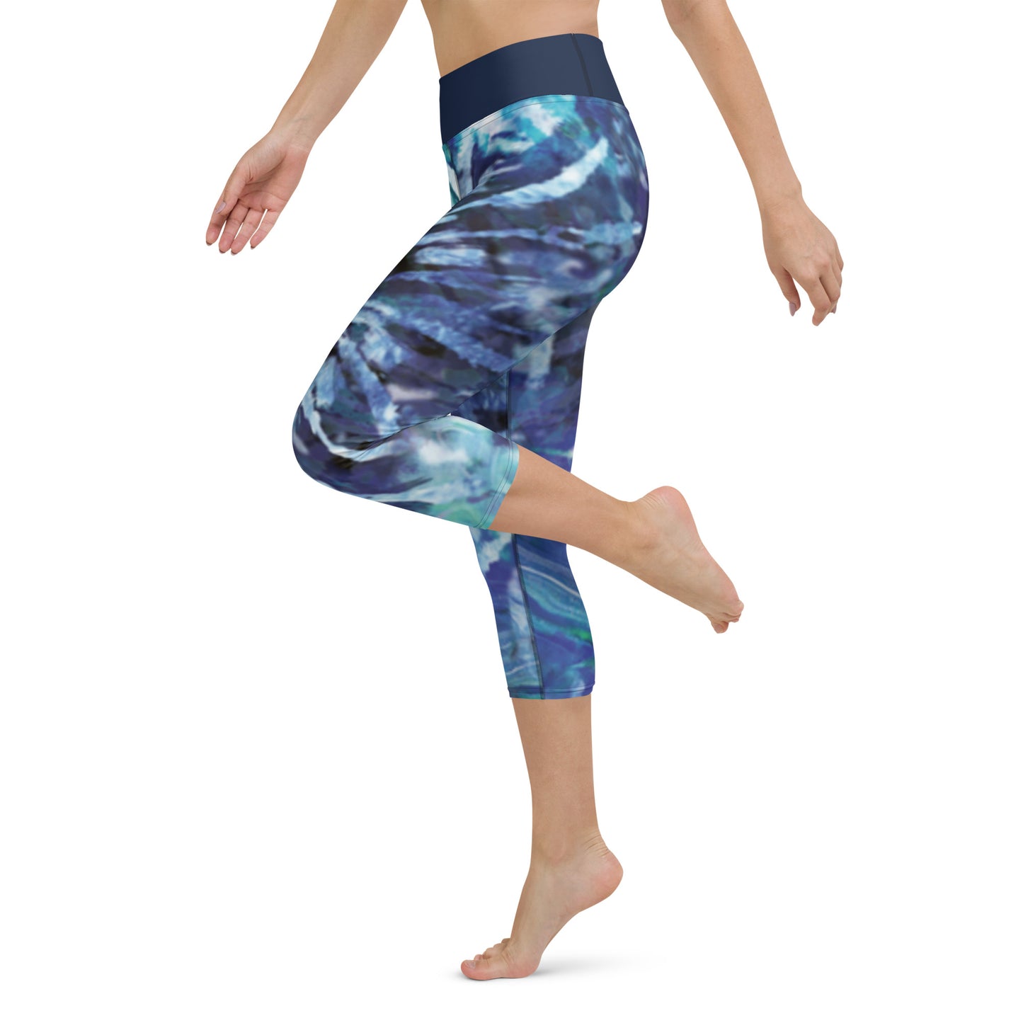 Yoga Capri - Splash Blues