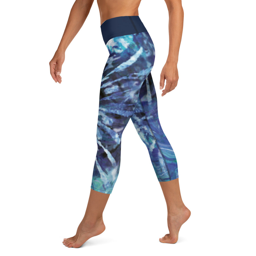 Yoga Capri - Splash Blues