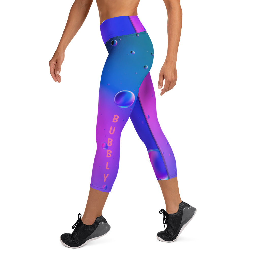 Yoga Capri Leggings Bright n Bubbly