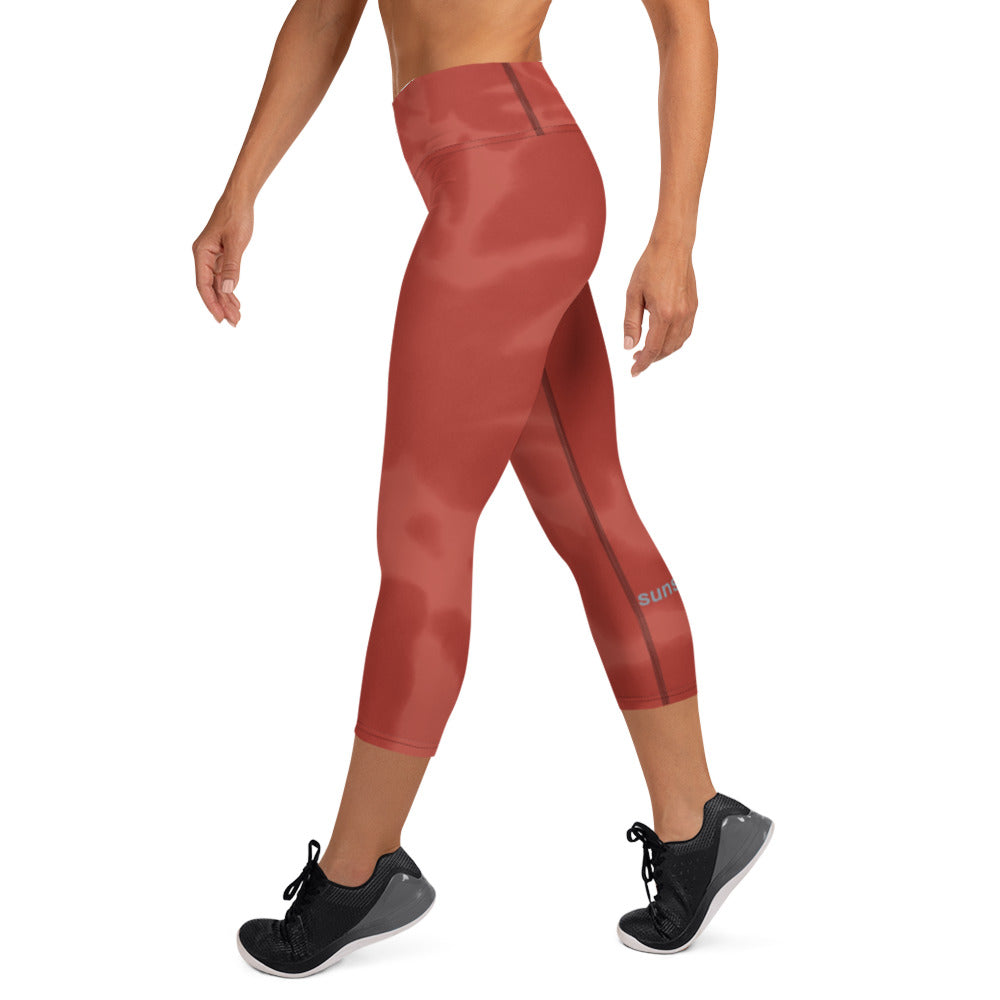 Yoga Capri Leggings - Smoke-Brick
