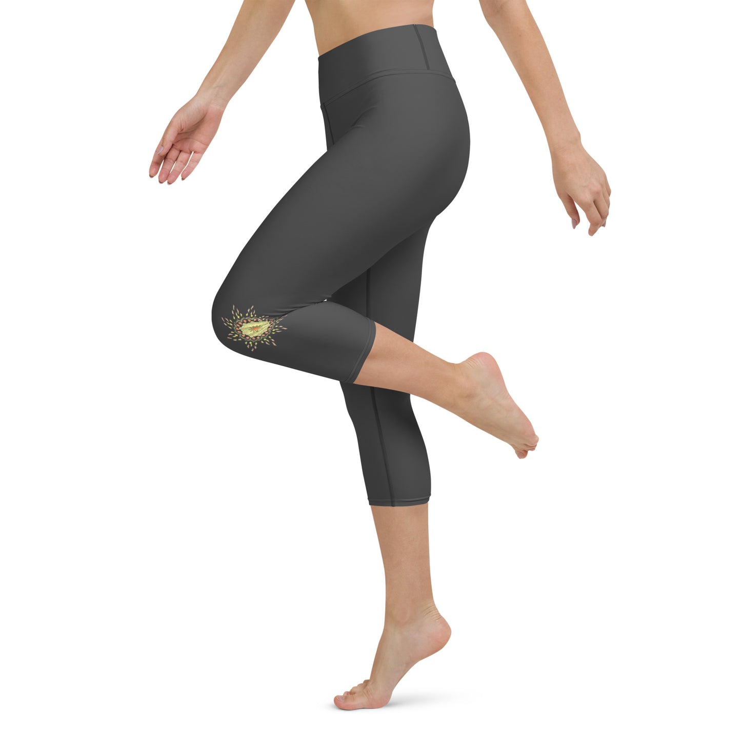 Yoga Capri Leggings -Sunshine