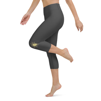 Yoga Capri Leggings -Sunshine