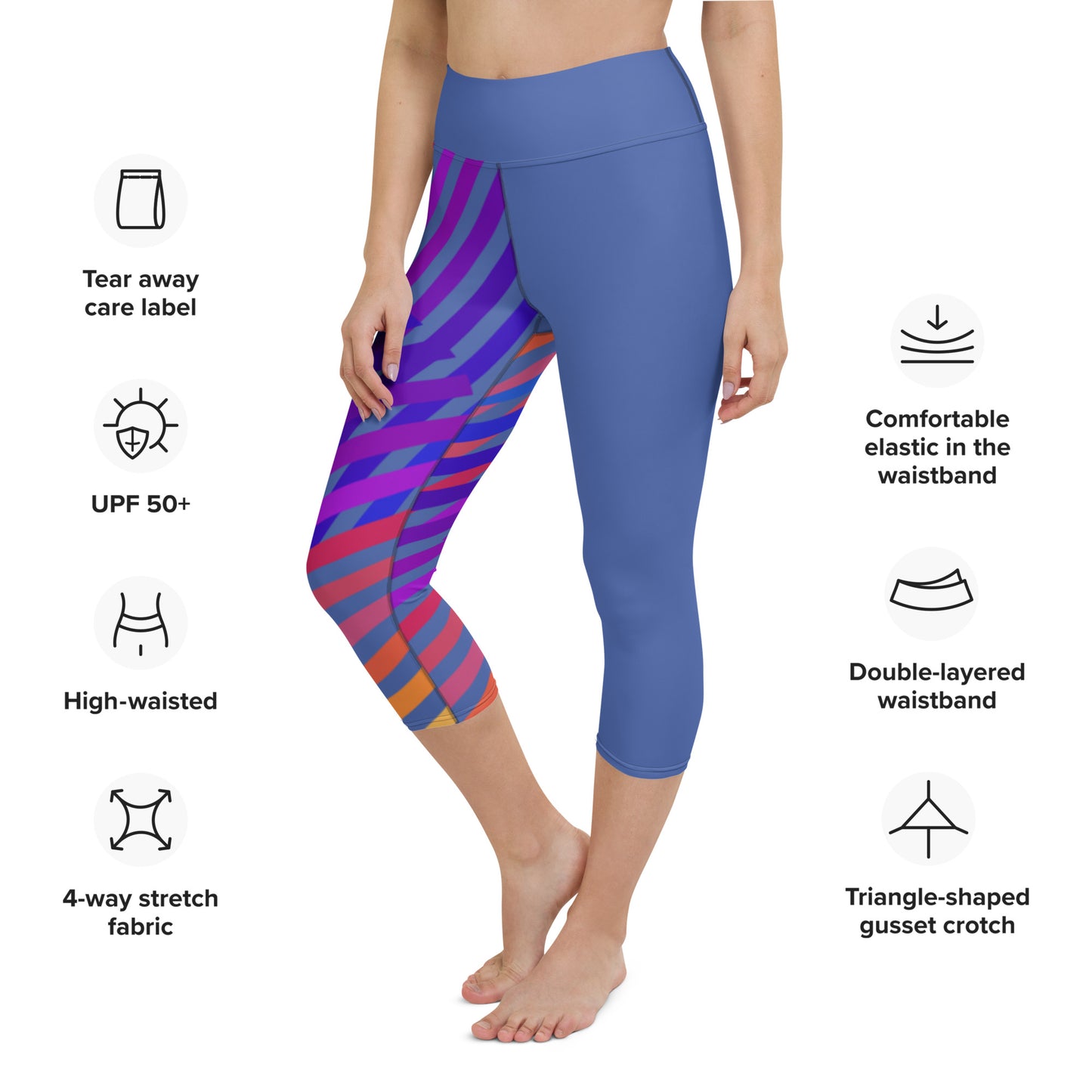 Yoga Capri Leggings - Prism