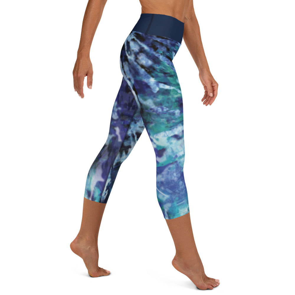 Yoga Capri - Splash Blues