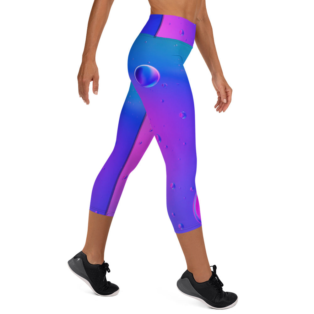 Yoga Capri Leggings Bright n Bubbly