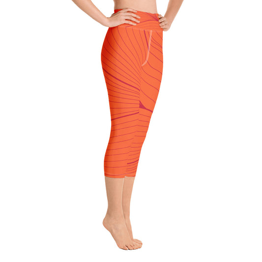 Yoga Capri Leggings - Tangerine