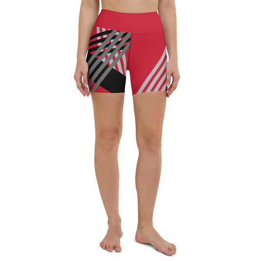 Yoga Shorts - Red Kick